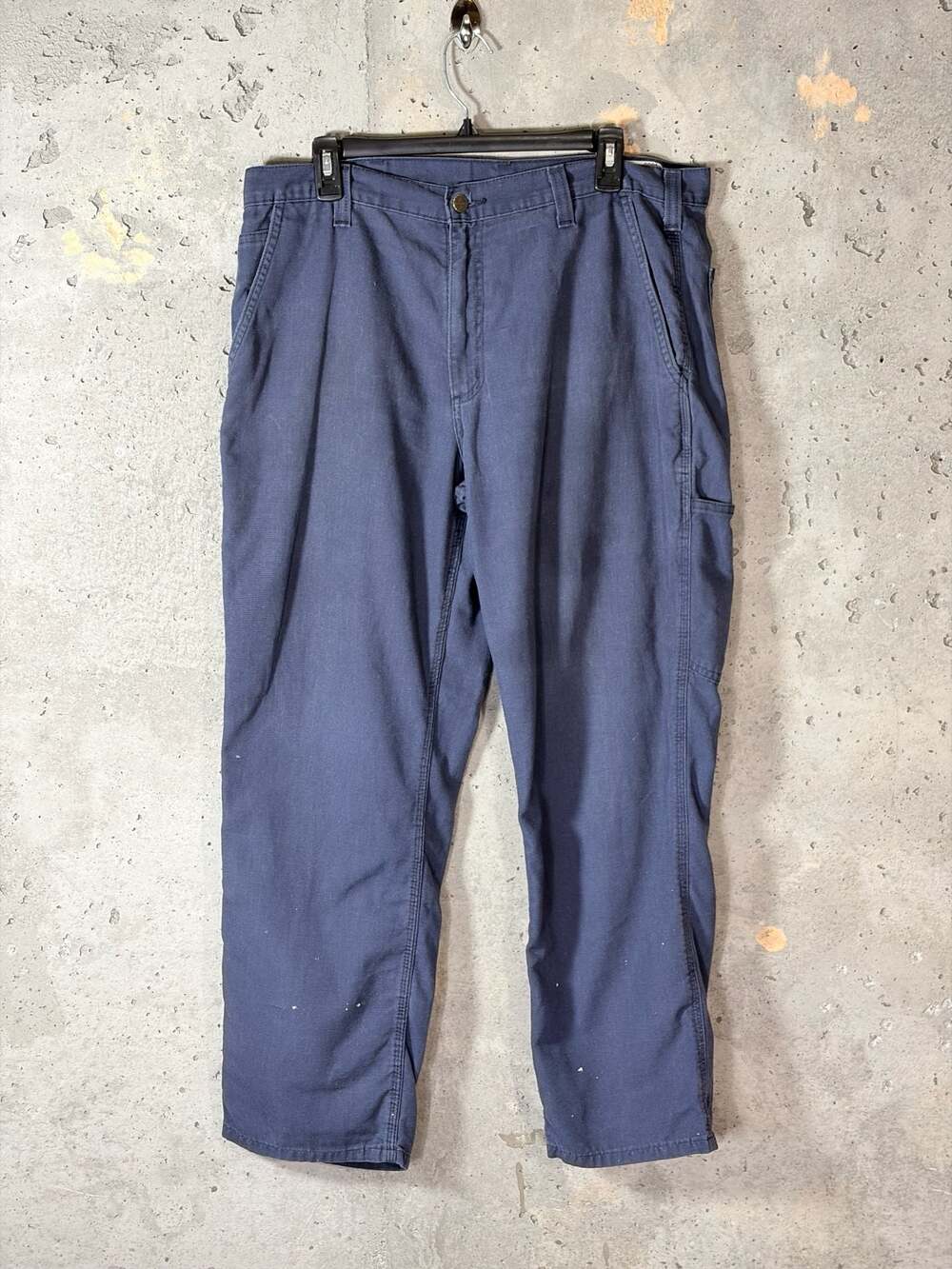 Carhartt Dungaree Fit Navy Blue Utility Work Pants 36x30 :27